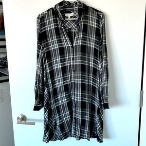 Lou & Grey for loft, plaid shirt dress